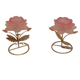 pink crystal rose flower