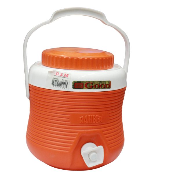 Orange & White Plastic Cooler