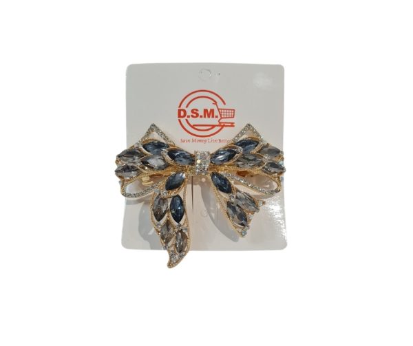 Rhinestone Bow Hair Clip