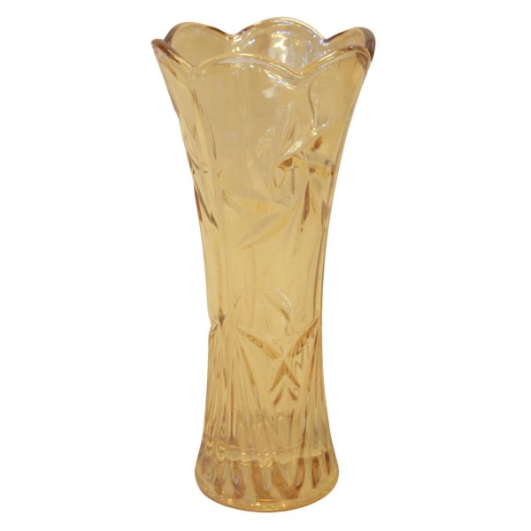 Gold-tinted glass vase