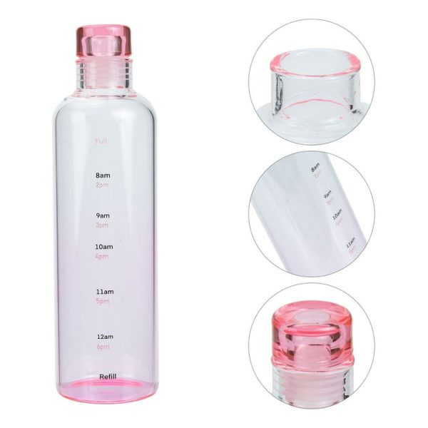 Pink Clear Water bottle