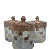 3-piece glass canister jar set