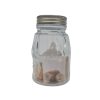 Glass Jar with a silver lid