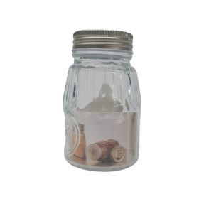 Glass Jar with a silver lid