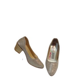 Golden glitter heels