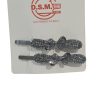 Grey bow-style hair pin