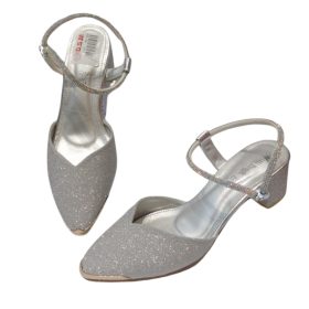 Golden glittery high heels