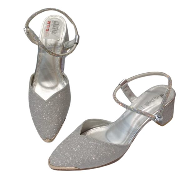 Golden glittery high heels