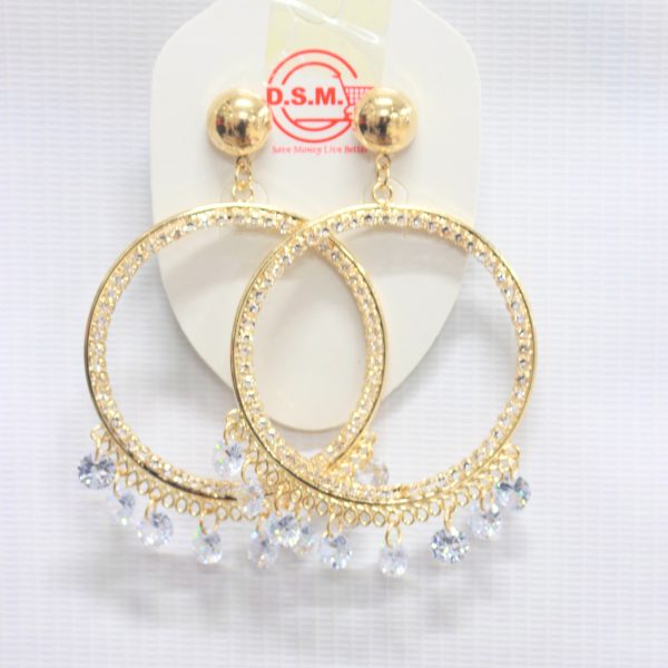 Large hoop earrings.